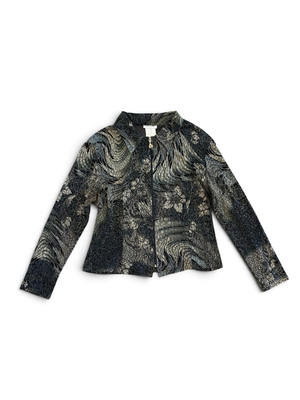 Unique vintage zip-up top